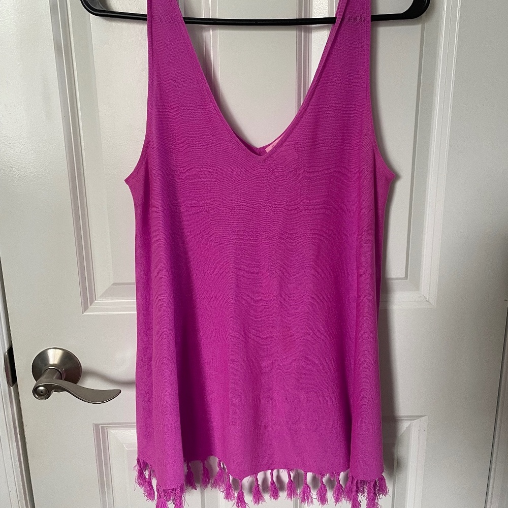 Lilly Pulitzer Lindy Sweater Tank w/ Tassels Size M